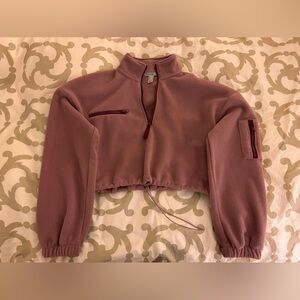 Crop Fleece Purple Medium